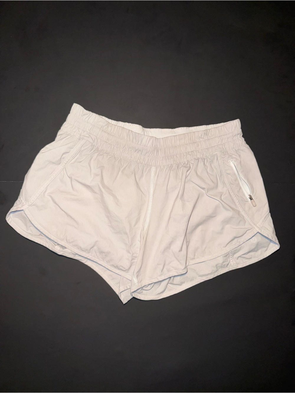 lululemon athletica white Athletic Running Shorts
